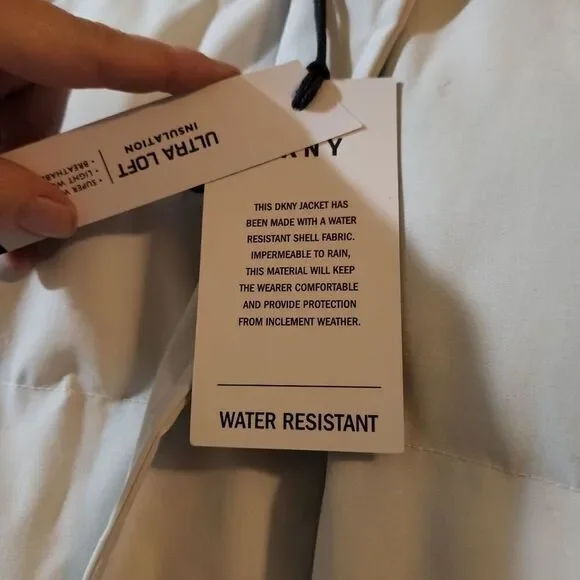 DKNY Ladies Size Small Off White Ultra Loft Insulated Ladies Puffer Coat Puffers